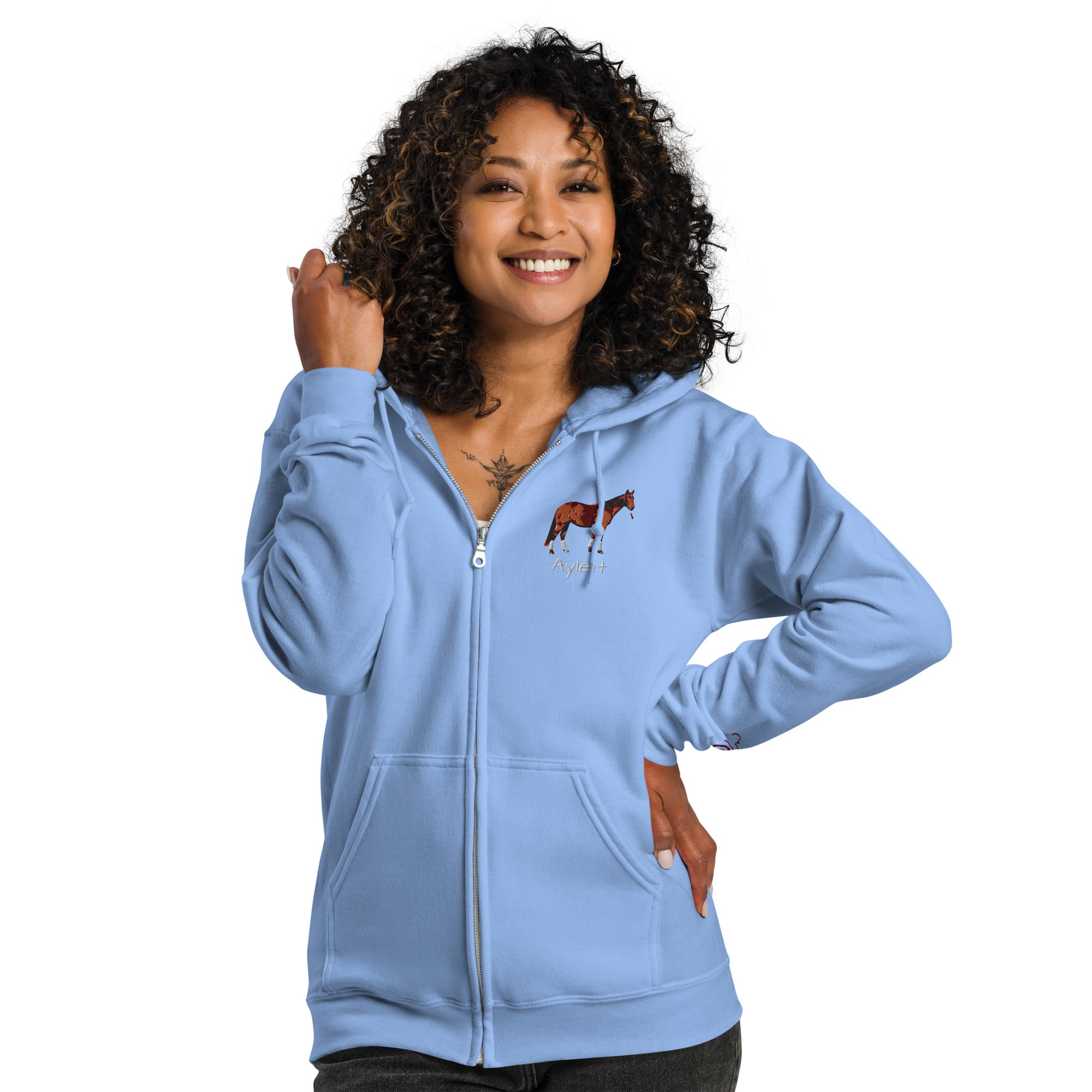 Sandocs Royal Queen „aka Queeny“ Hoody – Unisex-Kapuzenpullover mit Reißverschluss aus schwerer Mischung