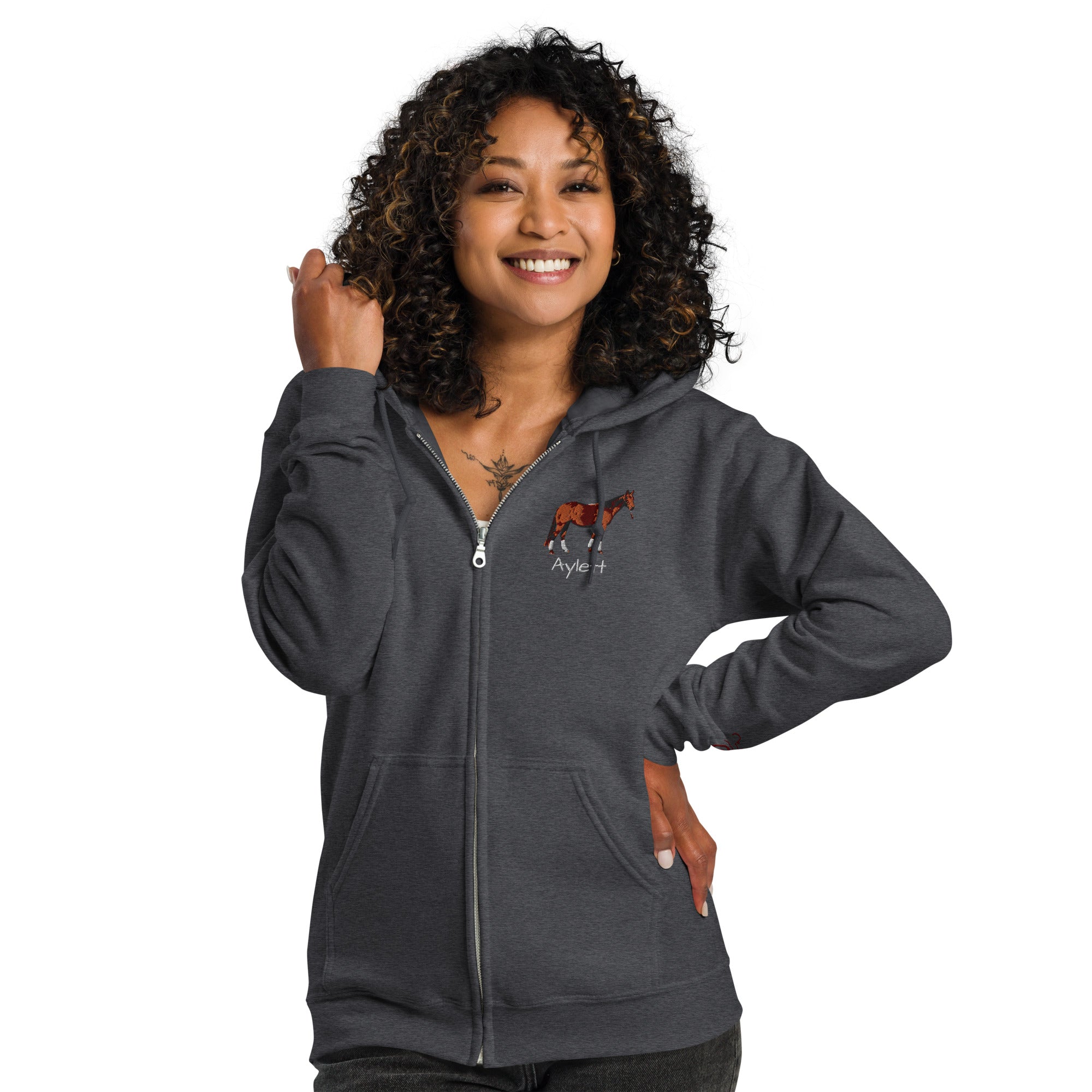 Sandocs Royal Queen „aka Queeny“ Hoody – Unisex-Kapuzenpullover mit Reißverschluss aus schwerer Mischung