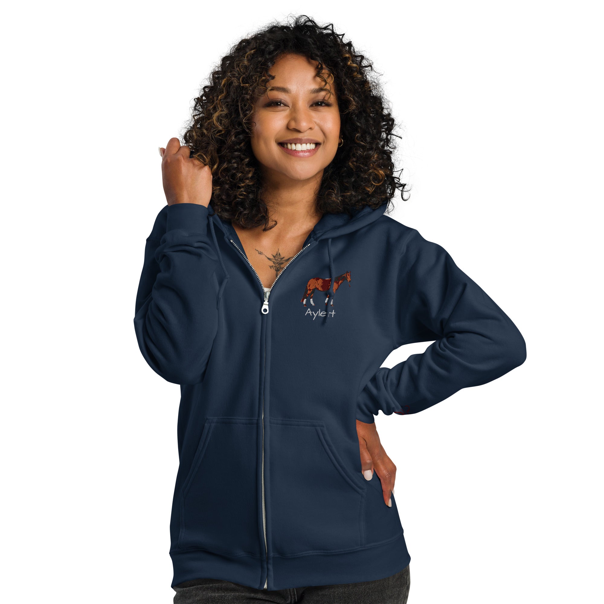 Sandocs Royal Queen „aka Queeny“ Hoody – Unisex-Kapuzenpullover mit Reißverschluss aus schwerer Mischung
