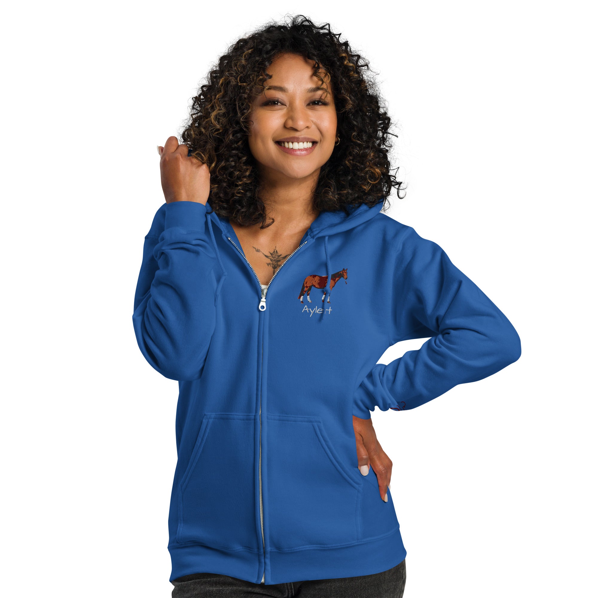 Sandocs Royal Queen „aka Queeny“ Hoody – Unisex-Kapuzenpullover mit Reißverschluss aus schwerer Mischung