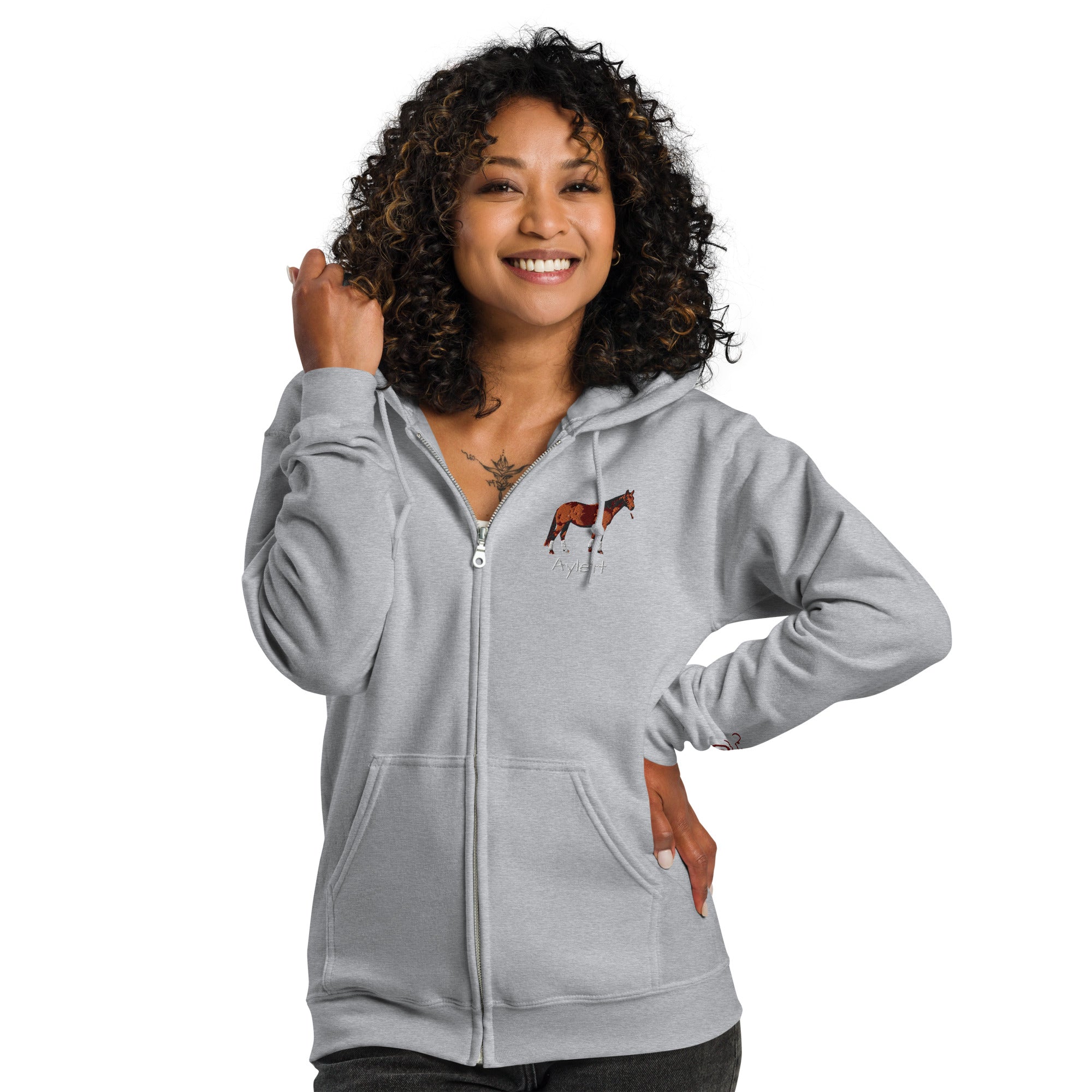 Sandocs Royal Queen „aka Queeny“ Hoody – Unisex-Kapuzenpullover mit Reißverschluss aus schwerer Mischung