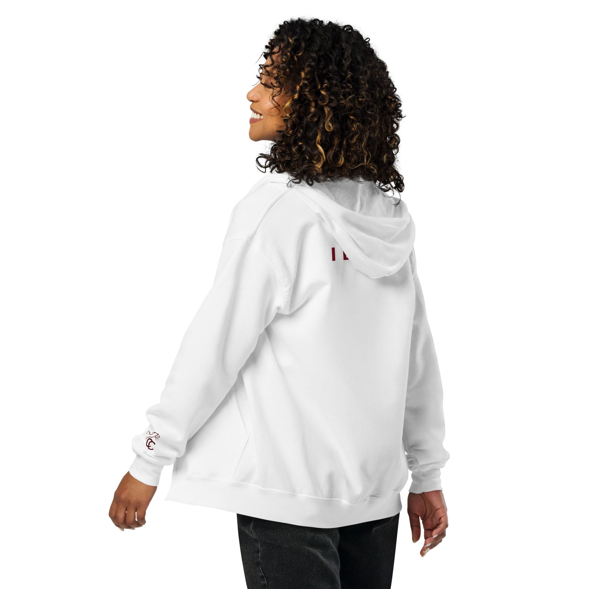 Sandocs Royal Queen „aka Queeny“ Hoody – Unisex-Kapuzenpullover mit Reißverschluss aus schwerer Mischung