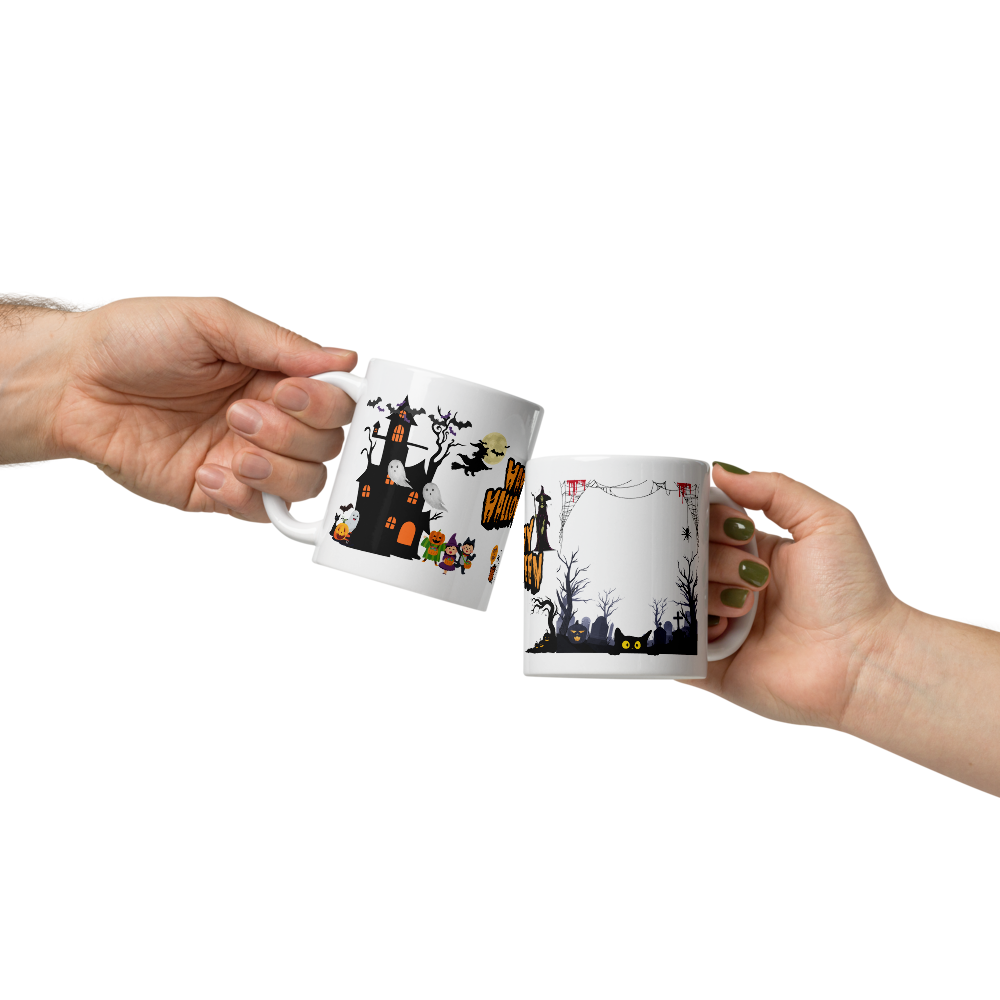 🎃 Customizable Halloween Mug – Add Your Own Photo! 🖤