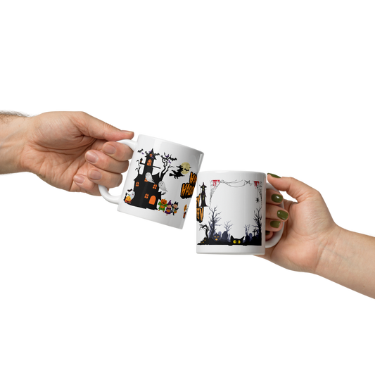 🎃 Customizable Halloween Mug – Add Your Own Photo! 🖤