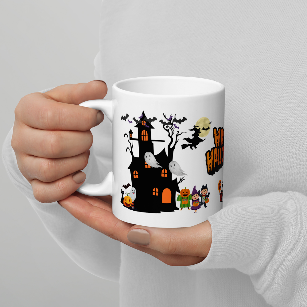 🎃 Customizable Halloween Mug – Add Your Own Photo! 🖤