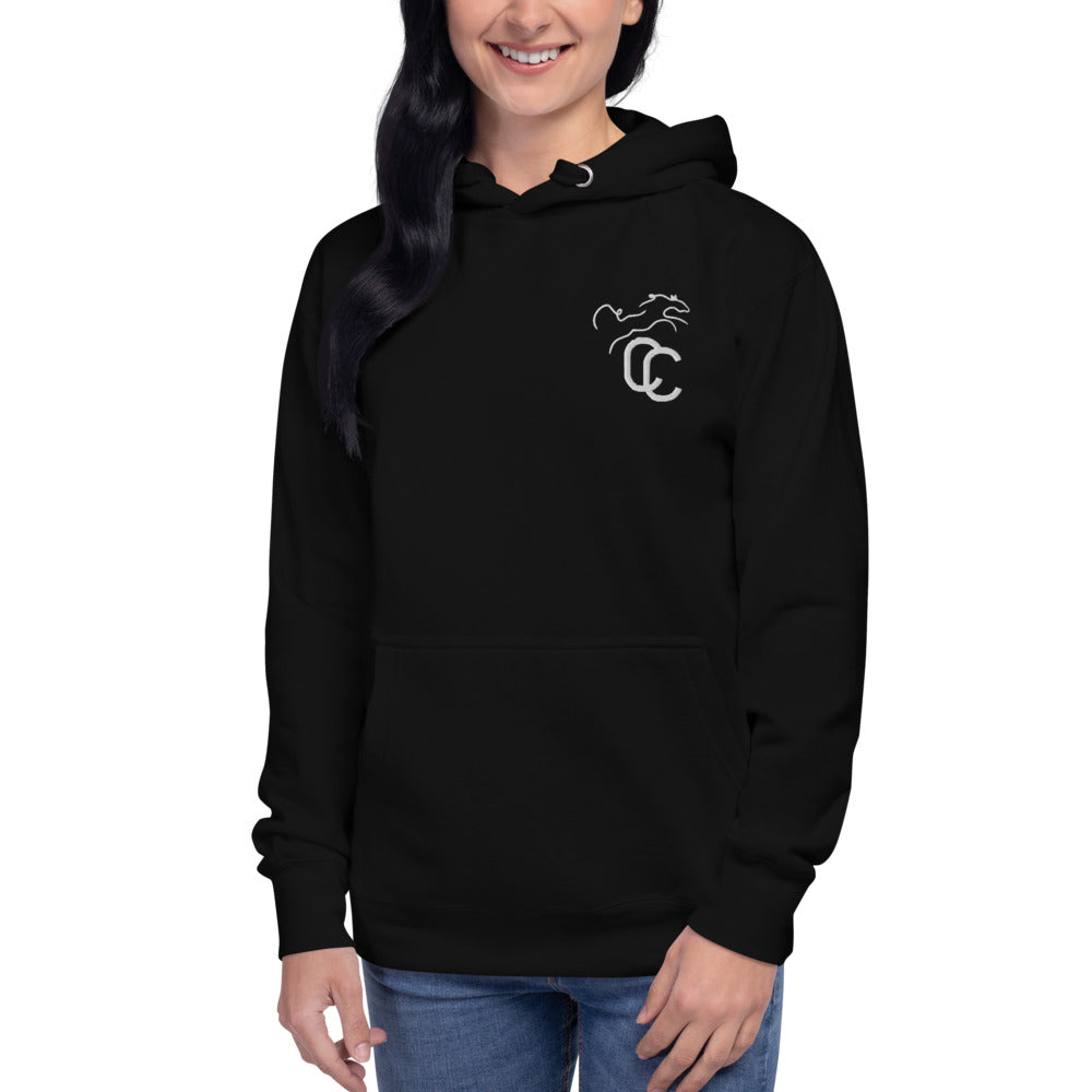 Kapuzenpullover mit Logo „Double C Ranch“